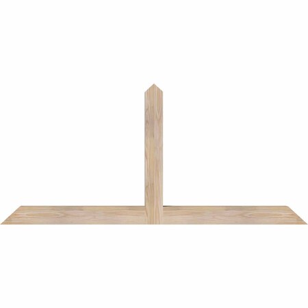 Ekena Millwork Portland Smooth Timber Gable Bracket, Douglas Fir, 60"W x 27"H x 3 1/2"D x 3 1/2"F, 11/12 Pitch GBW060X27X0404POR00SDF